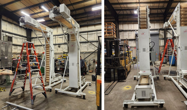 334036 - (2)TWO DEAMCO OVERLAPPING BUCKET ELEVATORS