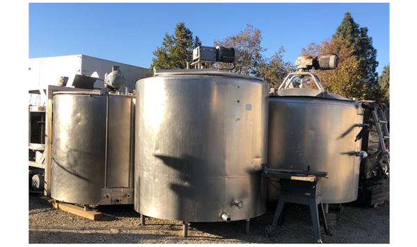 332079 - (7) SEVEN DOUBLE WALL MIXING TANKS: